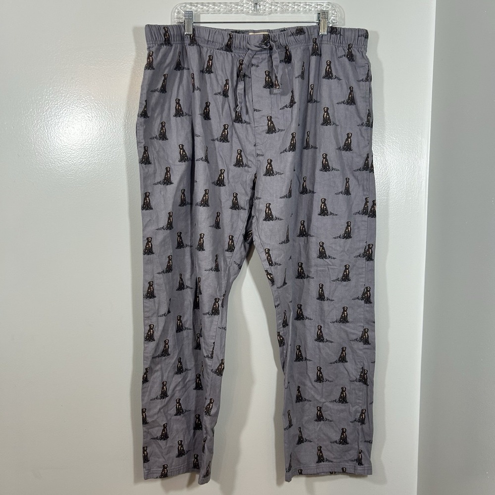 WOOLRICH Flannel Labrador Retriever Pajama Sleep Pants Men's XXL 100% Cotton